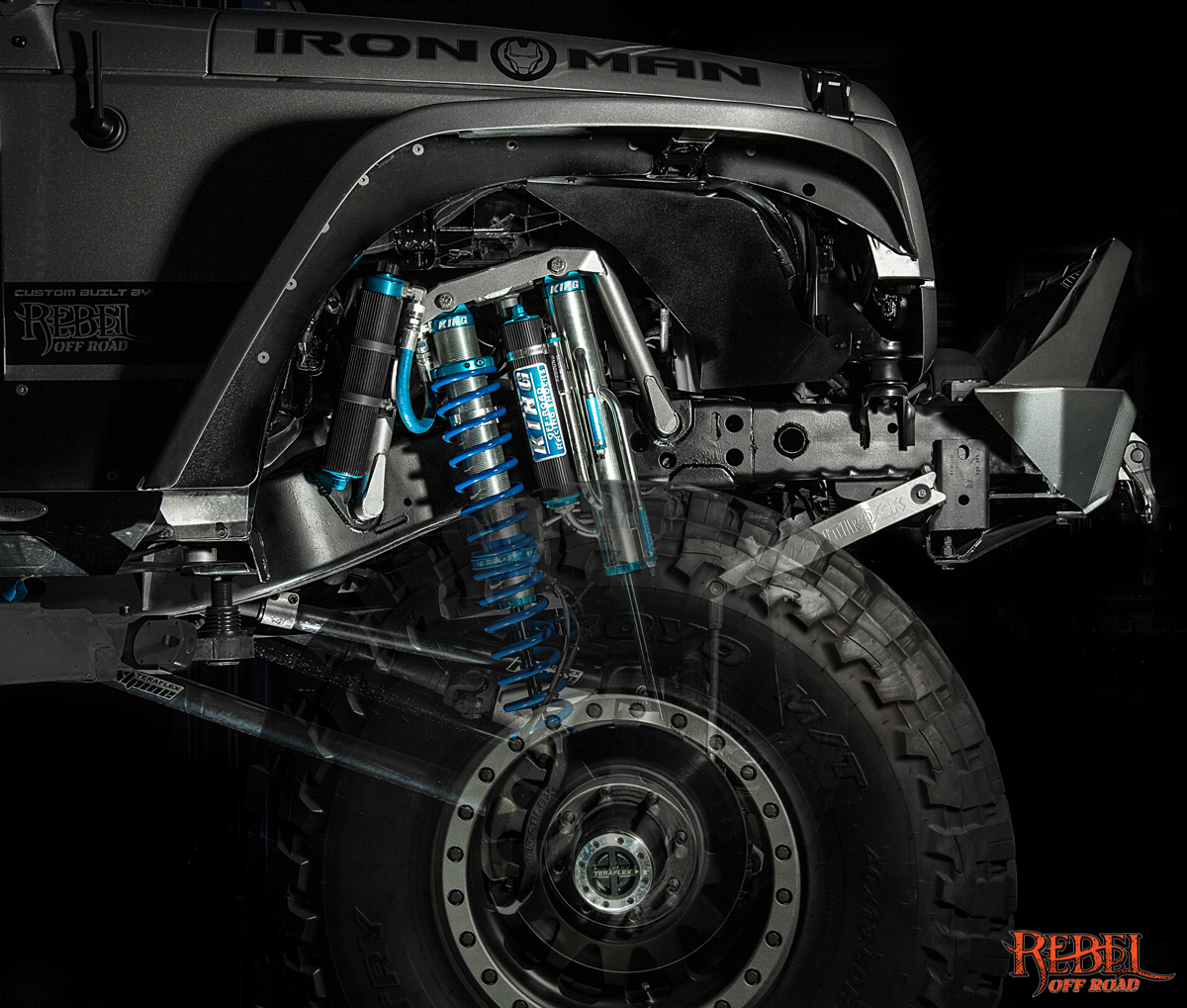 JK JKU FRONT DOUBLE THROW DOWN KING COILOVER BYPASS SHOCK SYSTEM